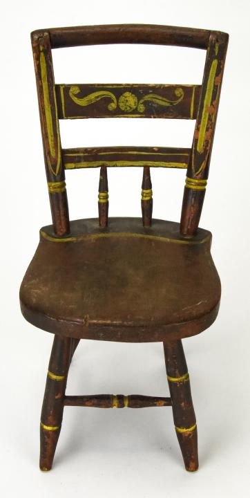 Antique 19th C American Miniature Doll Size Chair (1 of 7)