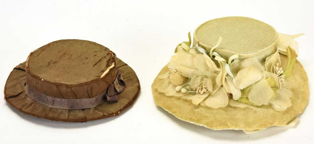Two Antique Handmade French Style Doll Hats (1 of 6)
