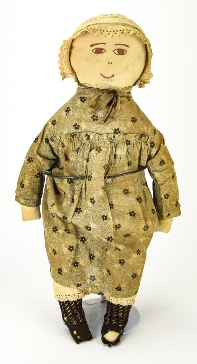 Antique 19th C American Handmade Cloth Doll (1 of 7)