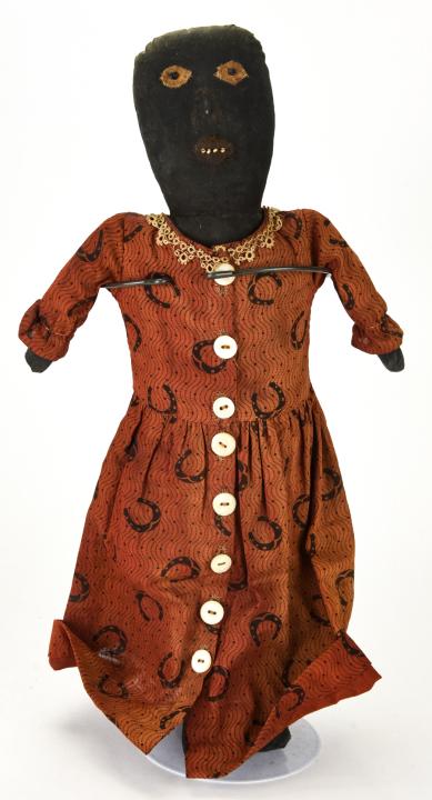 Antique Early 20th C American Black Cloth Doll (1 of 6)