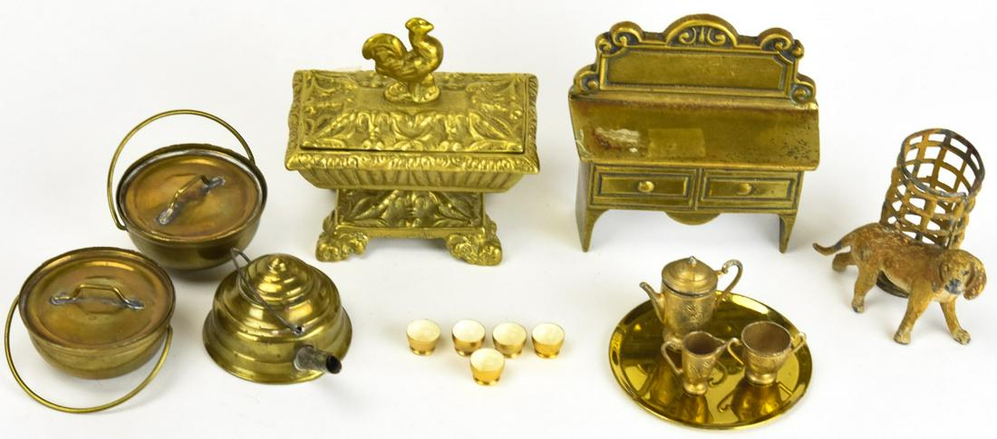 Collection of Dollhouse Miniature Brass & Copper (1 of 6)