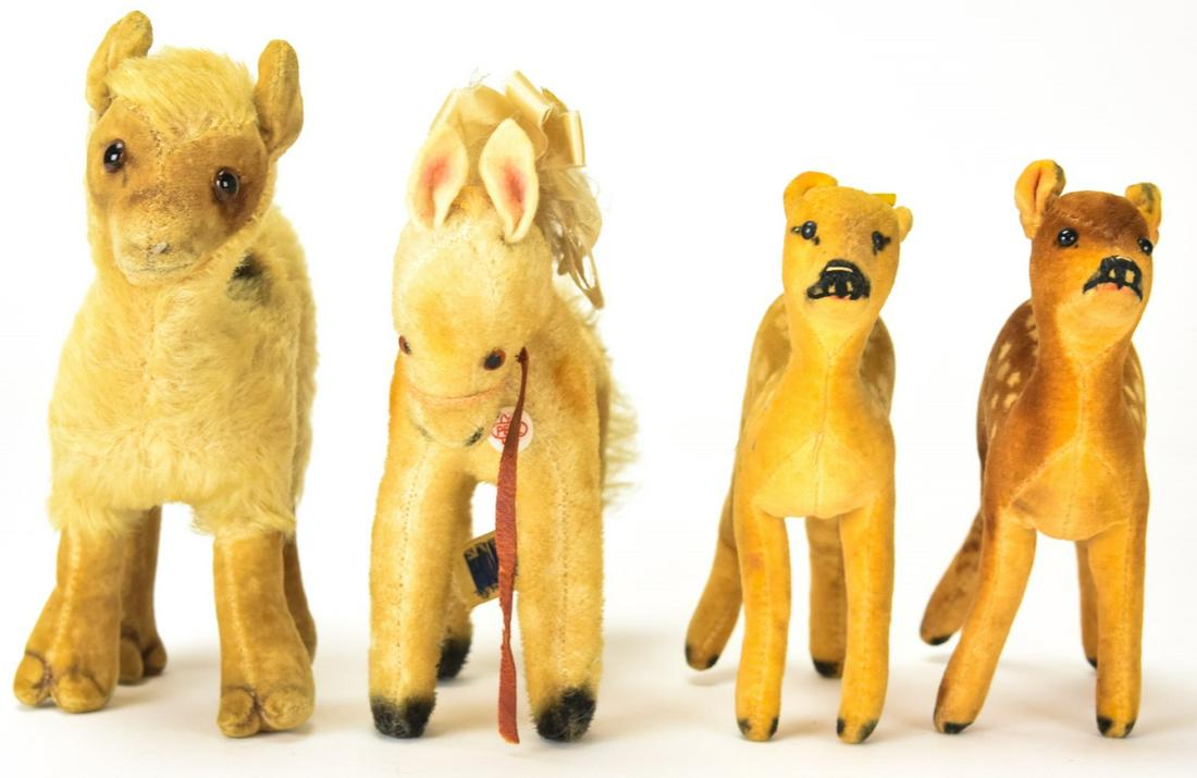 Four Vintage Toy German Steiff Stuffed Animals (1 of 5)