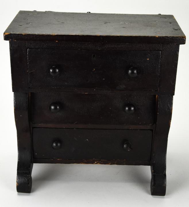 Antique 19th C American Empire Miniature Chest (1 of 6)