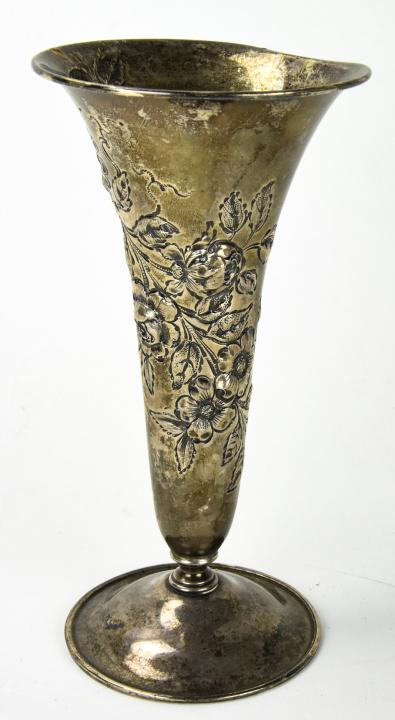 Antique Sterling Silver Trumpet Vase (1 of 8)