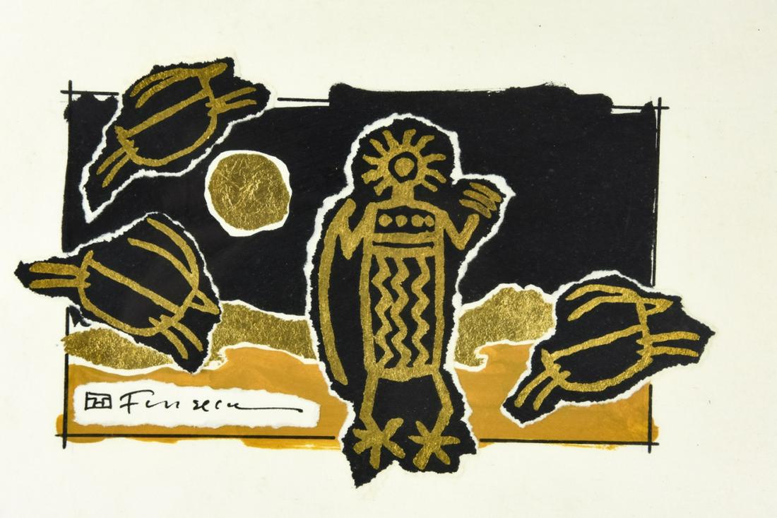 Harry Fonesca Mixed Media Native American Artwork (1 of 6)