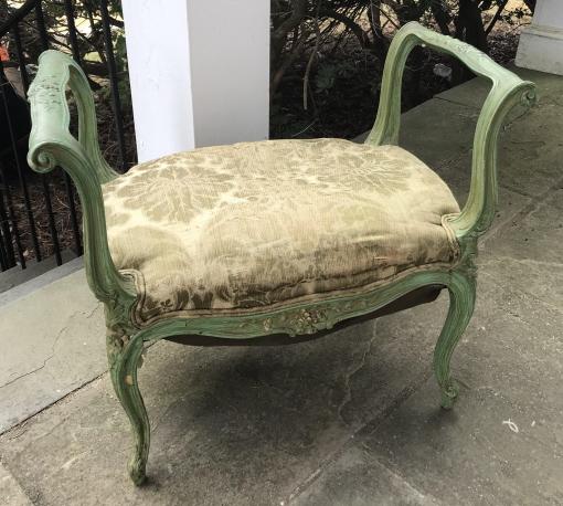 Antique Carved French Country Provencal Bench (1 of 3)