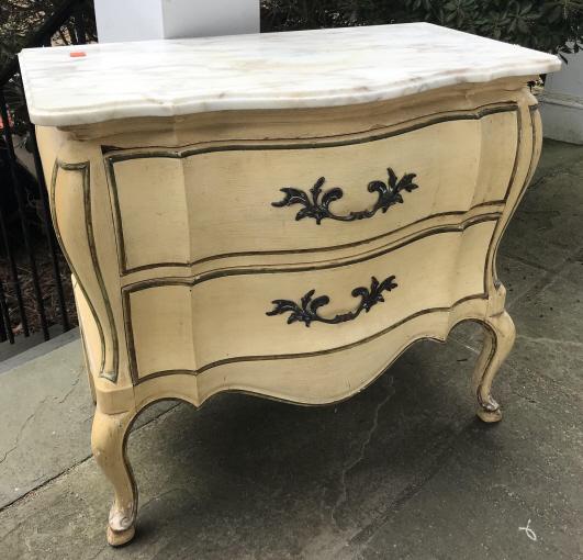 French Country Provencal Marble Top Commode Chest (1 of 4)