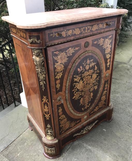 French Neo Classical Boule Style Marble Top Chest (1 of 7)