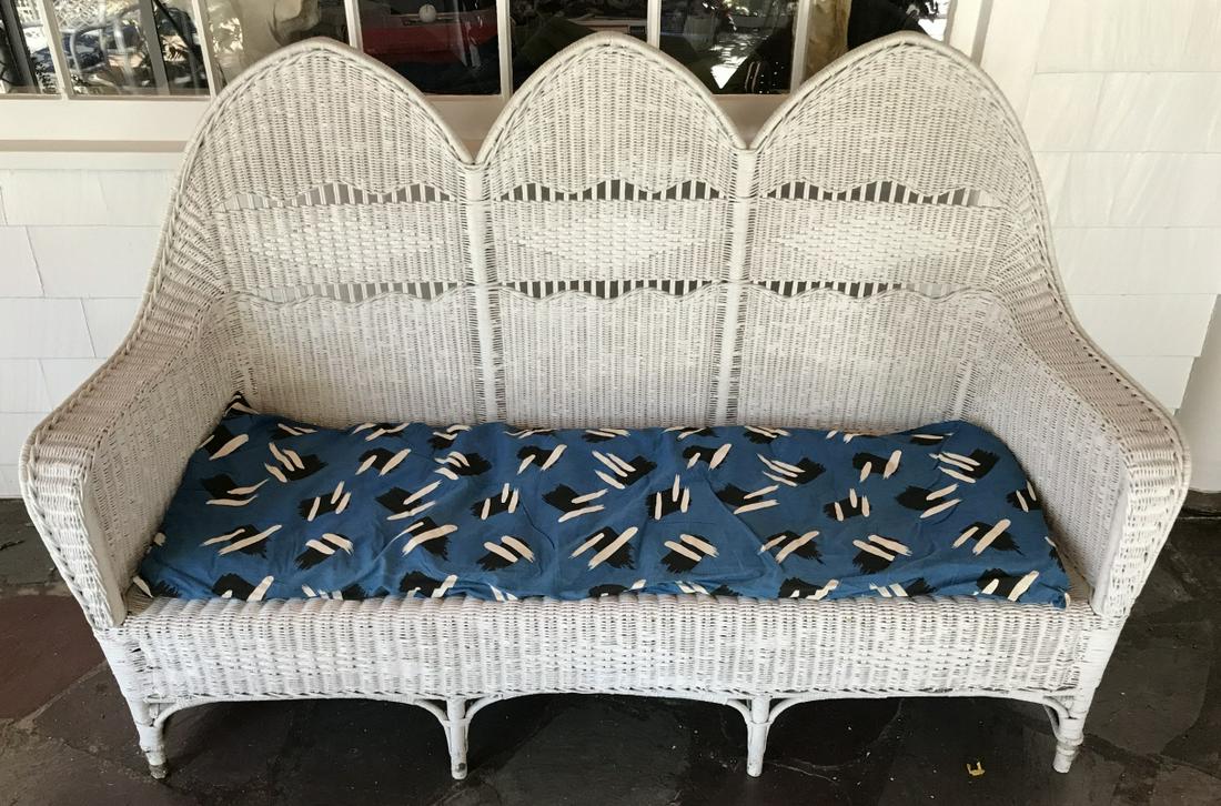 Vintage American Wicker Gothic Style Arch Sofa (1 of 3)