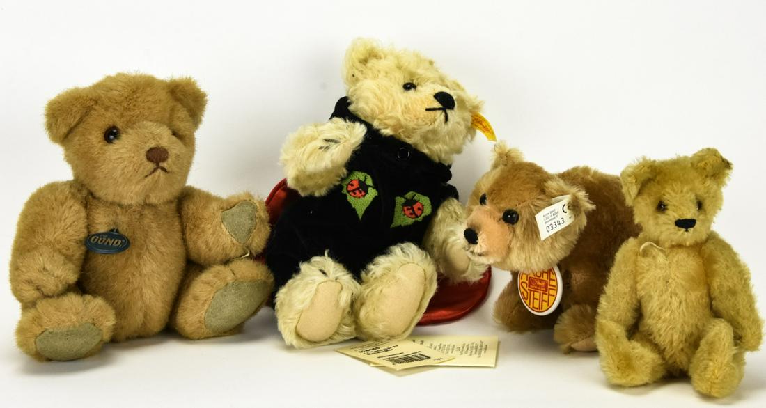 4 Steiff Mohair Stuffed Animal Teddy Bears (1 of 5)