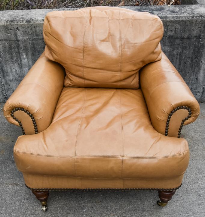 Lillian August Collection Leather Arm Chair (1 of 8)