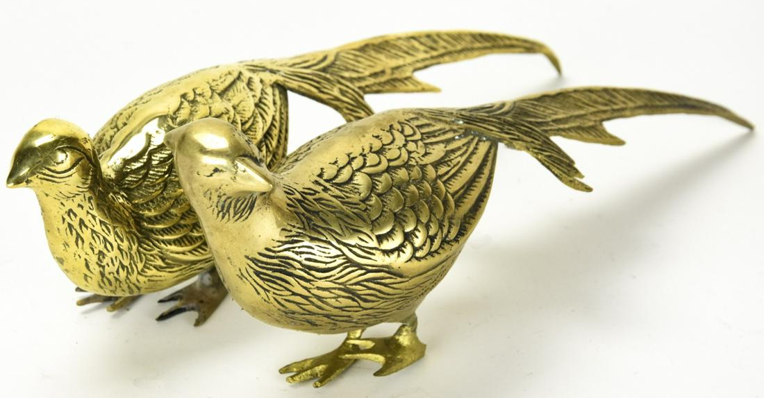 2 Vintage Brass Figural Pheasant Table Statues (1 of 6)
