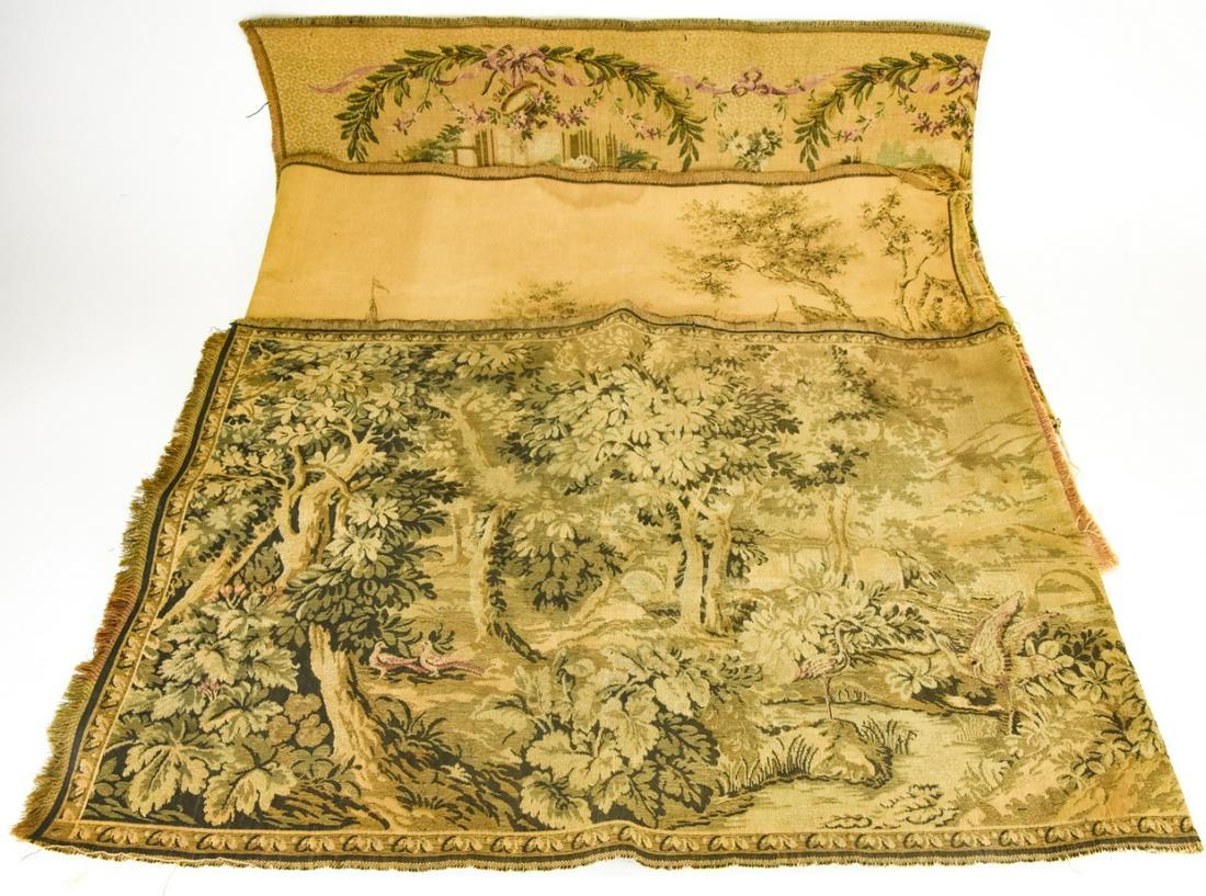 Trio of Antique French Tapestry Genre Panels (1 of 10)