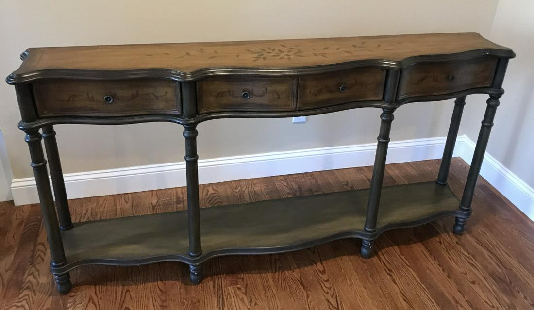 Hand Painted Floral Motif Console Table (1 of 5)