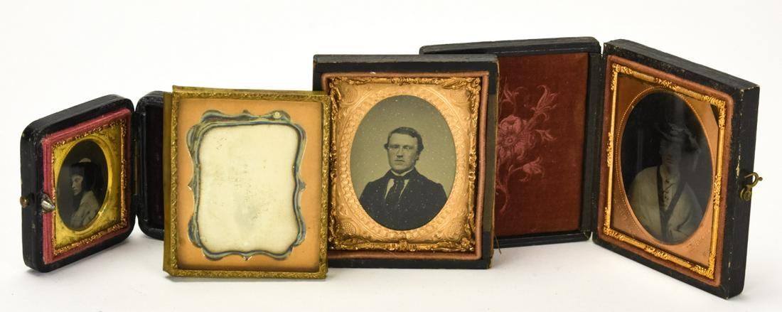 Antique Daguerreotype & Ambrotypes in Framed Cases (1 of 6)