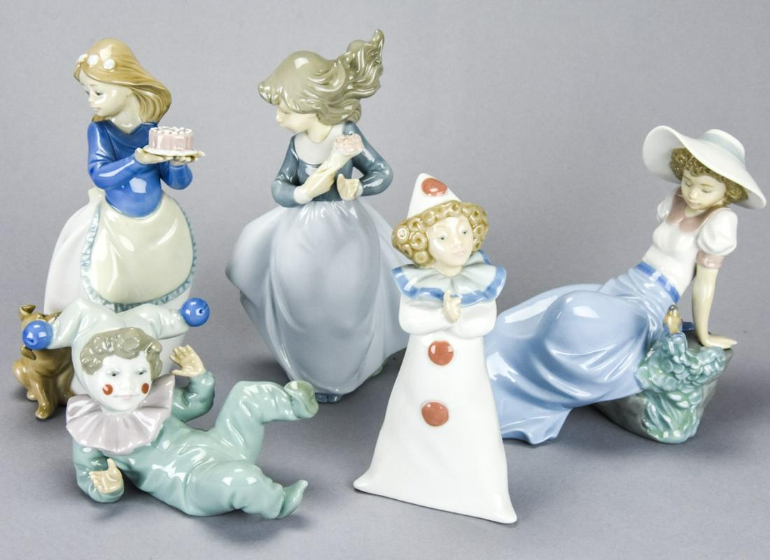 Collection of 5 Lladro Statues circa 1980's (1 of 6)