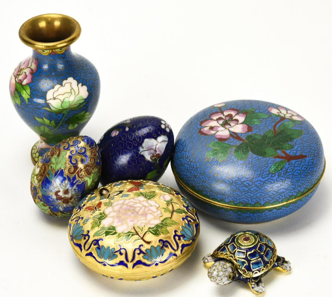 Collection Asian Cloisonne Enamel Table Articles (1 of 5)