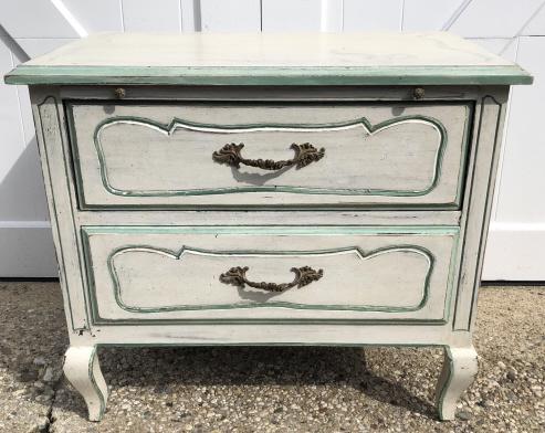 French Country Hand Painted Side Table Night Stand (1 of 6)