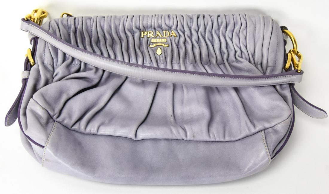 Prada Lilac Leather Women's Satchel Handbag (1 of 6)