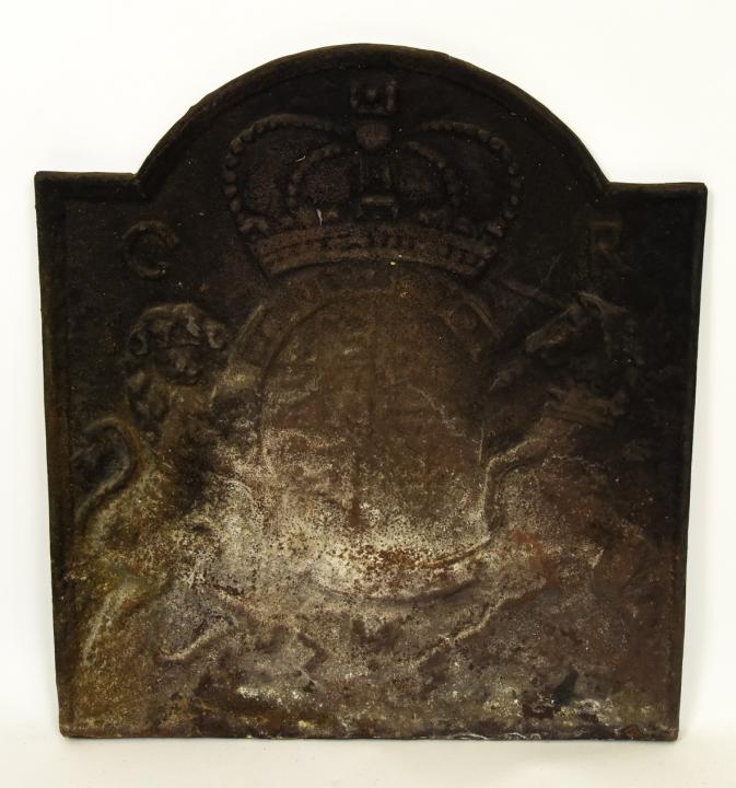 Antique 19th C Thomas Elsley Cast Iron Fireback (1 of 9)