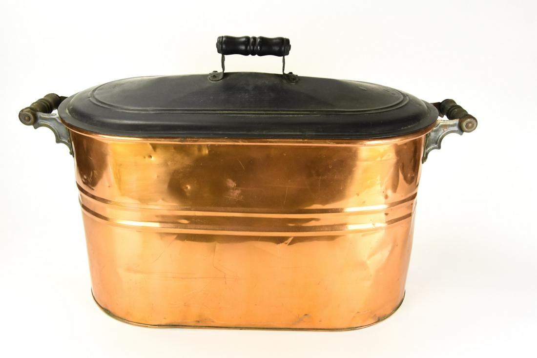 Antique Copper Covered Boiler / Wash Tub (1 of 8)