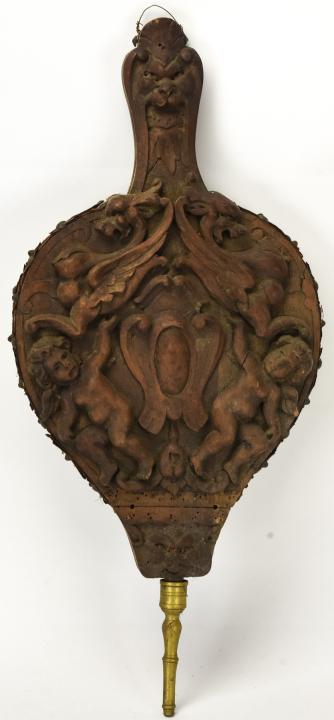 Antique Victorian Hand Carved Fireplace Bellows (1 of 6)