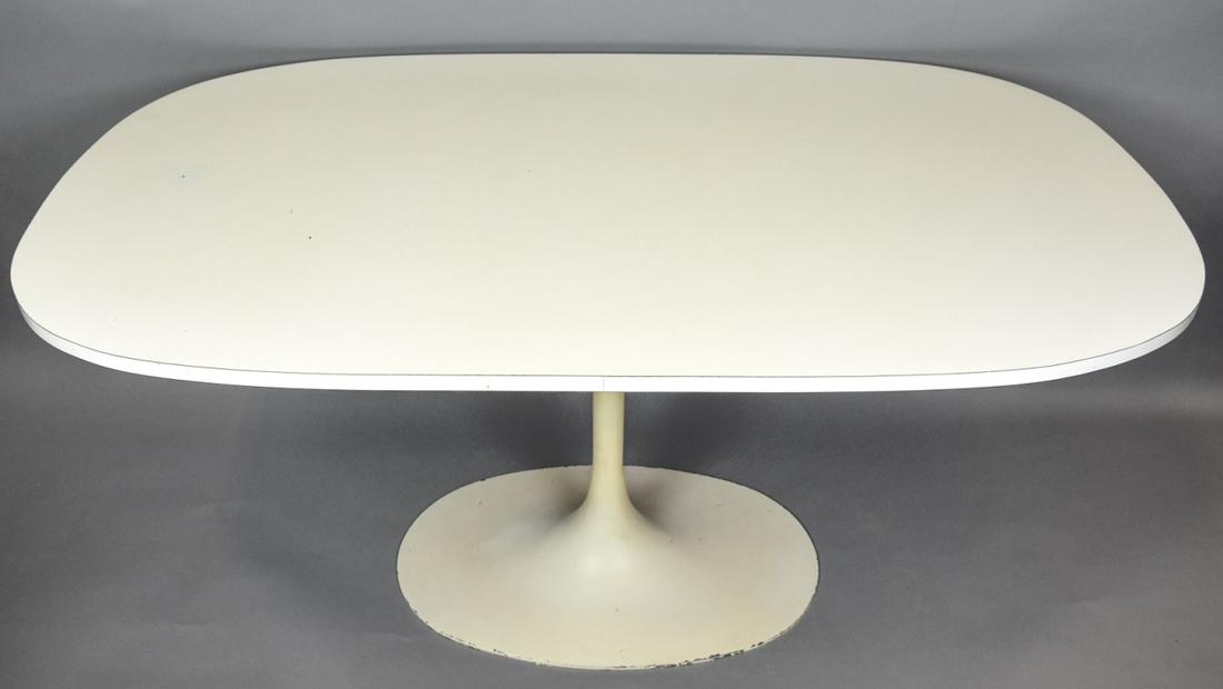 Mid Century Modern Tulip Form White Dining Table (1 of 8)