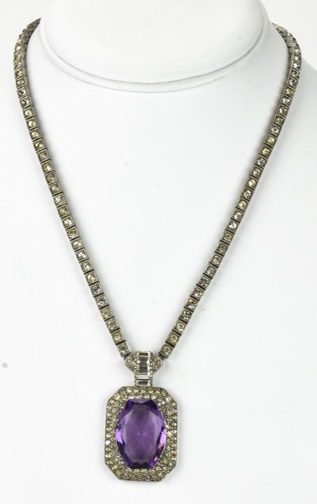 Otis Sterling Silver Necklace Amethyst Paste Penda (1 of 7)
