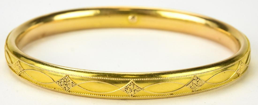 Victorian 14k Gold Bangle Bracelet (1 of 5)