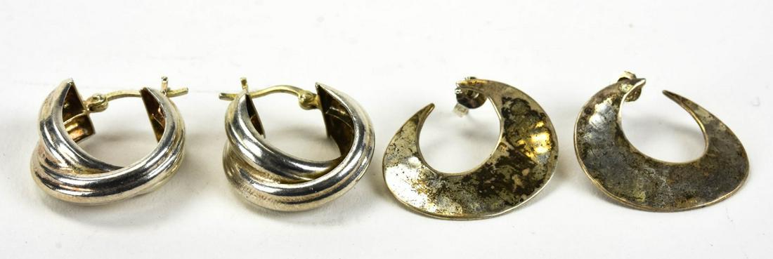 Two Pairs of Vintage Sterling Silver Hoop Earrings (1 of 5)