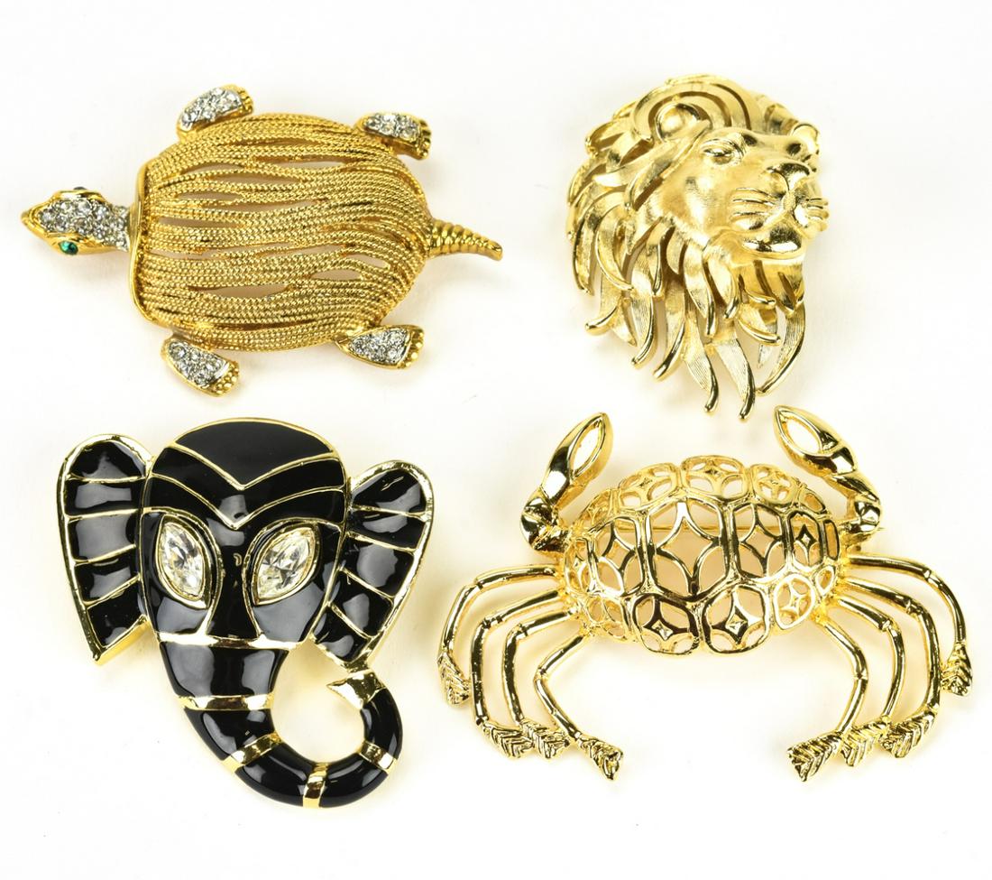 Lot of 4 Vintage Animal Form Brooch Pins (1 of 5)