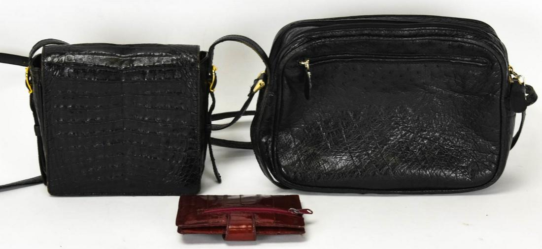 3 Vintage Exotic Leather Handbags / Wallet (1 of 7)