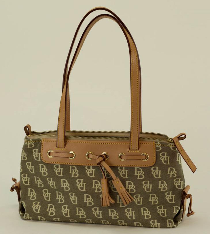 Dooney & Bourke Monogram & Leather Purse Handbag (1 of 5)