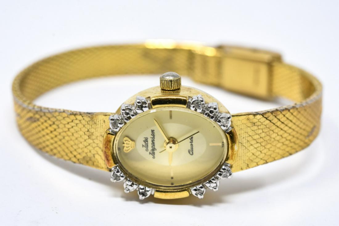 Jules jurgensen ladies watch with diamonds clearance