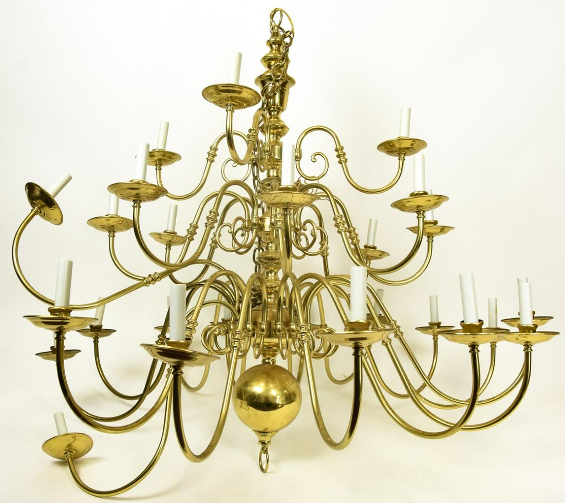 Palace Size Williamsburg 28 Light Brass Chandelier (1 of 6)