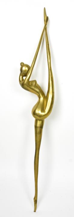 Vintage Mid C Modernist Brass Ballerina Statue (1 of 7)