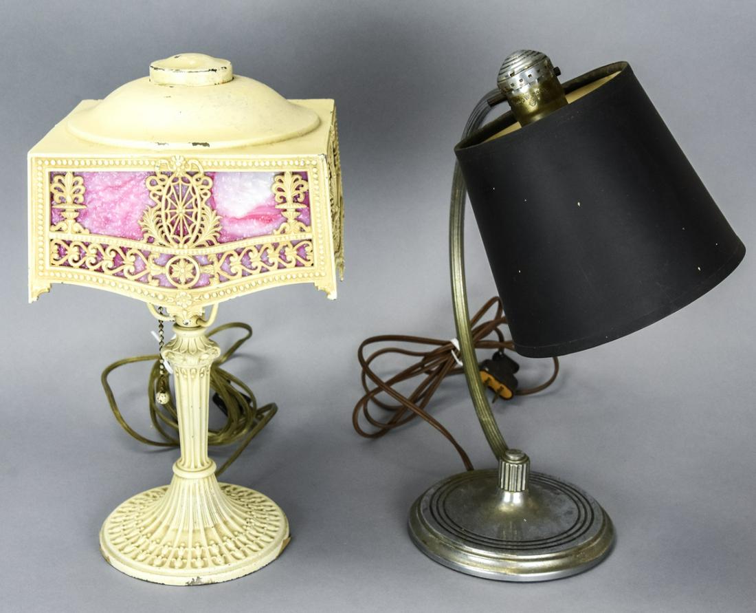 Pair Art Deco Lamps, Includes Chase Chrome Lamp (1 of 7)
