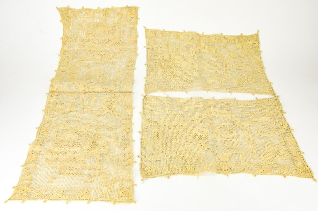 3 Antique Handmade Fine Quality Lace Table Runners: 3 Antique Handmade Fine Quality Lace Table Runners. Largest measures 9.5 x 26 inches.