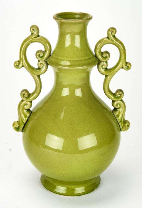 Contemporary Greco Roman Style Crackleware Vase (1 of 7)