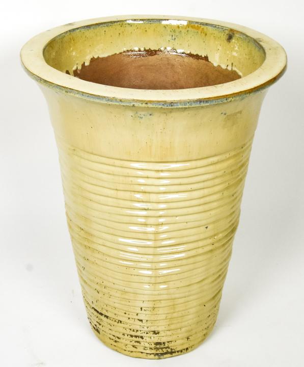 Large Cast Stone Drip Glaze Garden Pot (1 of 8)