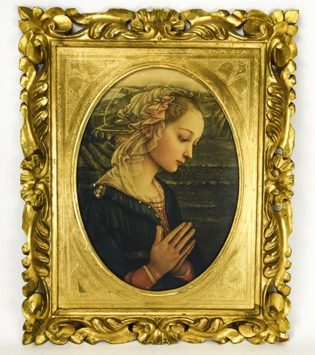Antique Italian Gilt Frame W Raphael Madonna Print (1 of 6)