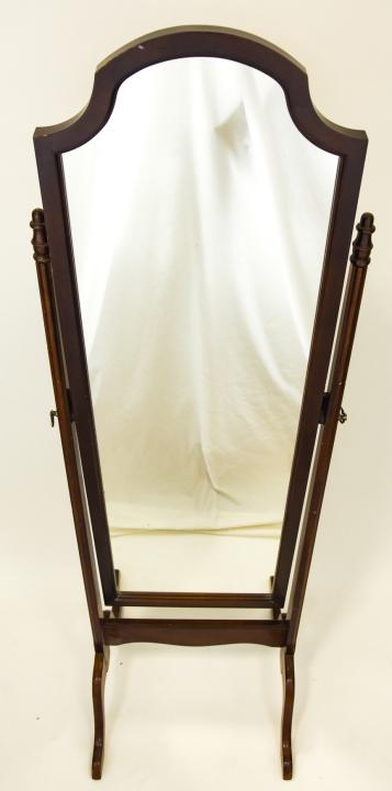 Antique Queen Anne Full Length Cheval Mirror (1 of 7)