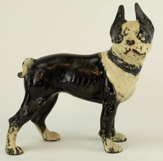Antique Painted Cast Iron Bull Dog Doorstop (1 of 5)