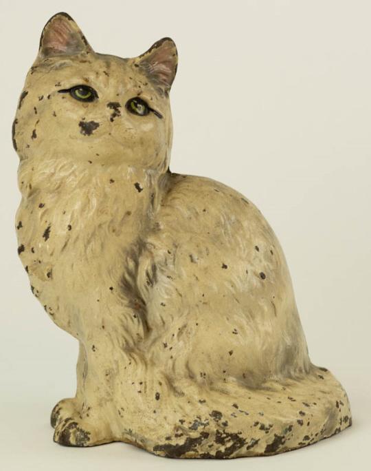 Antique Hubbley Cast Iron Cat Figural Doorstop (1 of 5)