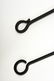 Pair Long Handled Wrought Iron Fireplace Tools - 4
