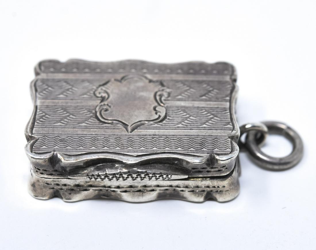 Antique C 1861 Sterling Vinaigrette Pendant (1 of 8)