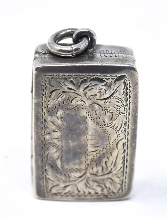 Antique C 1840 Edward Smith Sterling Vinaigrette (1 of 8)