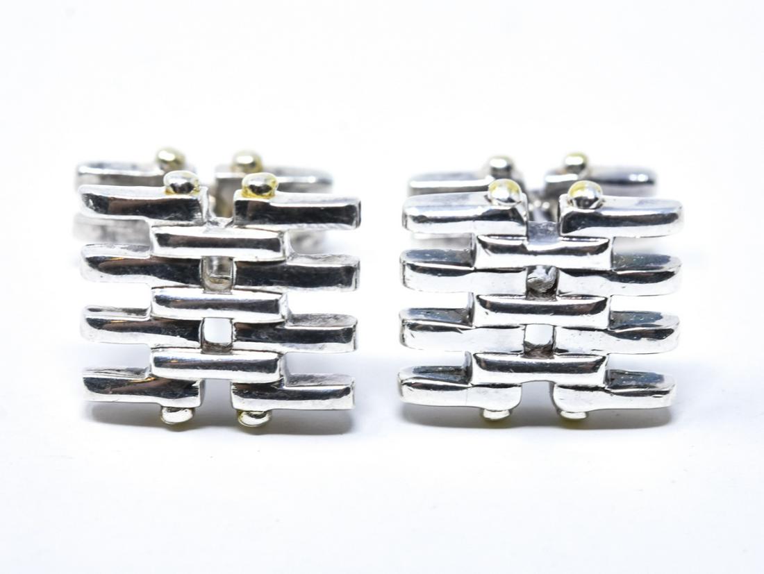 Tiffany & Co 18kt Gold & Sterling Silver Cuff Link (1 of 4)