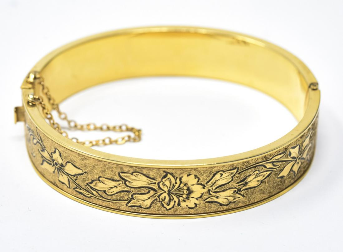 Antique Victorian Gold-Filled Hinged Bracelet (1 of 6)