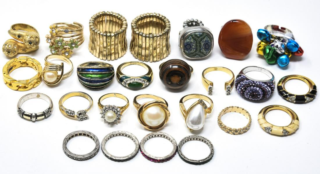 Lot of 26 Rings  – Includes Gold & Sterling (1 of 7)